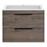 База под раковину Chiara 2D 600 подвесная, 2 выкатных ящика soft-close, R.Oak