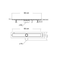 Душевой лоток SAY OPTIMA 601.60.P.NSN, 60 см, хром