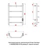 Полотенцесушитель электрический Оттимо Трапэцио 1140060BLR4EN 40*60 диммер R, чёрный матовый  