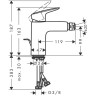 Смеситель Hansgrohe Logis для биде, 1 отверстие, с донным клапаном, цвет: черный матовый 71200670