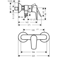 Смеситель для душа Hansgrohe Talis E белый (71760700)