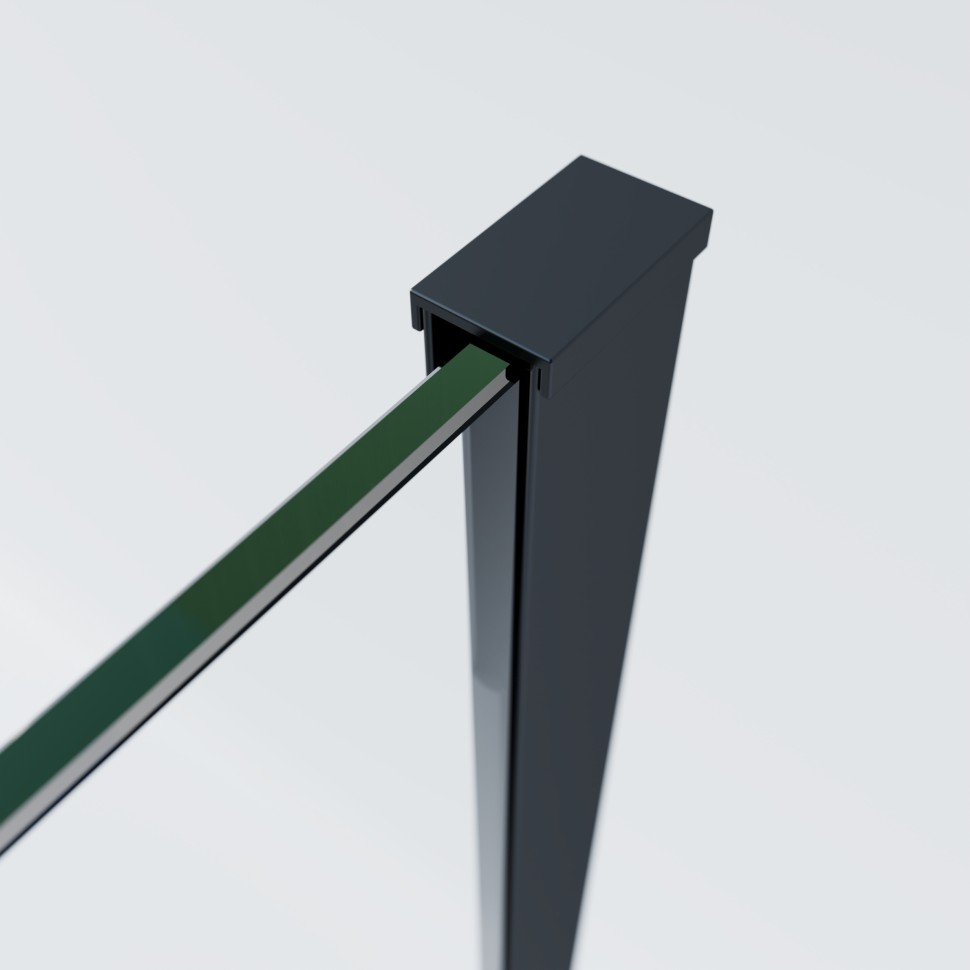 Душевой уголок Soft 2 VSR-3SO28010CLB, 1000*800, черный, стекло прозрачное