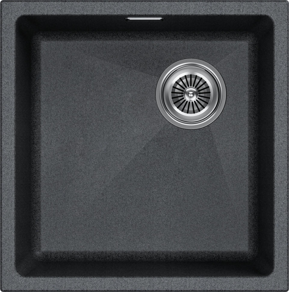 Мойка LUMI 45UNI-SKEW, IT-GRANIT, LU45SK-DG, графит, 455х440, Paulmark