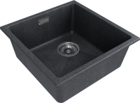 Мойка LUMI 45UNI-SKEW, IT-GRANIT, LU45SK-DG, графит, 455х440, Paulmark