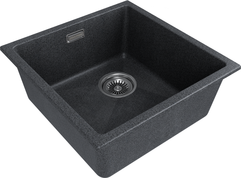 Мойка LUMI 45UNI-SKEW, IT-GRANIT, LU45SK-DG, графит, 455х440, Paulmark