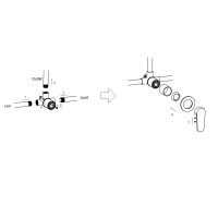 AQM8813BN Novara Встраиваемый смеситель в комплекте с внутр. частью, цвет никель шлифованный