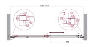 Душевая дверь BelBagno LUCE-BF-1-140-C-Cr