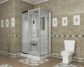 Душевая кабина Niagara Luxe NG-7711WL (90x120х215) низкий поддон(15см),дверь раздвижная,стенки серебро,6 мест