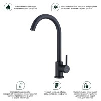 Смеситель Splenka для кухни S201.40.06 Черный