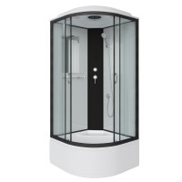 Душевая кабина Niagara Classic NG-6709-14 (100х100х215) высокий поддон(40см),черный,стекло прозрачное,4 места