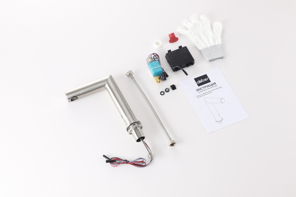 Смеситель ABBER Perfekte 316 AF8A101BSTS сенсорный для раковины, брашированная сталь