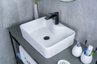 Раковина Gid N9091 51176 накладная белая 48x37x13