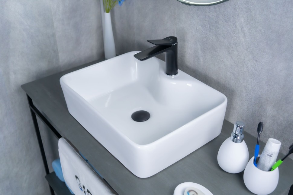 Раковина Gid N9091 51176 накладная белая 48x37x13