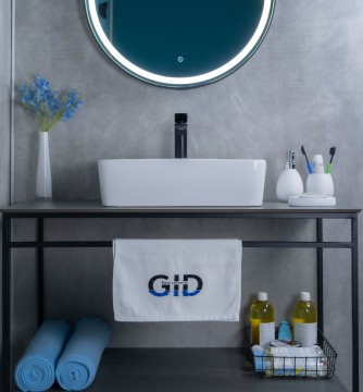 Раковина Gid N9091 51176 накладная белая 48x37x13