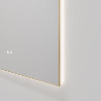 Зеркало Vincea LED VLM-4F120BG-2 1200х800 c сенсорным выключателем, антизапотевание, брашированное золото