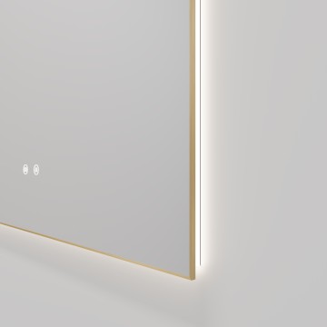 Зеркало Vincea LED VLM-4F120BG-2 1200х800 c сенсорным выключателем, антизапотевание, брашированное золото