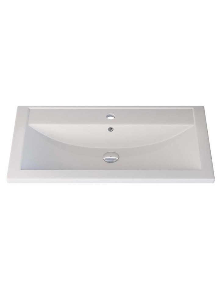 Раковина для ванной кварцевая Uperwood Foster Quartz 80х45,5х17,5 см, белая матовая, жасмин