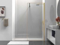 Душевая перегородка Walk-In VSW-1HS900CLG, 900*2000, брашированное золото, стекло прозрачное