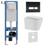Комплект 3в1 IBERICA BLANCA инсталляция SILENCIO MINI, унитаз BURGOS ALTO белый, кнопка смыва CRYSTAL-R черный глянцевый (IB.001M.BRA.231.2211)