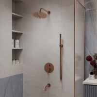 Душевой комплект Вилла (Villa) VSFW-1VL3BC встраиваемый, 3 режима, брашированная медь