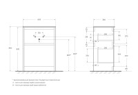 База под раковину напольная BelBagno KRAFT39-600/390-2C-PIA-RT Rovere Tabacco