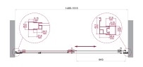 Душевая дверь BelBagno LUCE-BF-1-150-C-Cr
