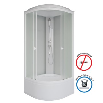 Душевая кабина Niagara Promo P80/40/MT/BK (80х80х195) 4 места