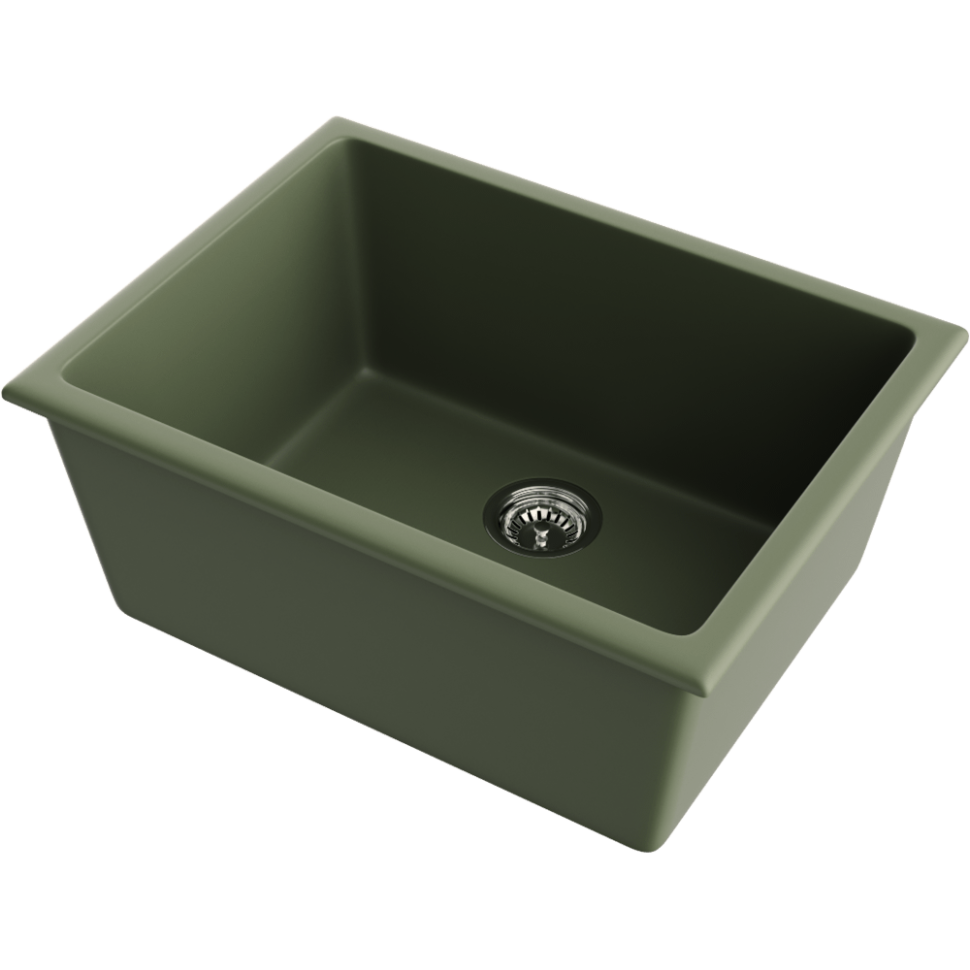 Кухонная мойка Omoikiri Okinoshima 61-U/I-OL Natceramic/olive