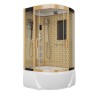 Душевая кабина Niagara Luxe NG-7712GL (80x120х215) высокий поддон(38см),дверь раздвижная,стенки золото,4 места