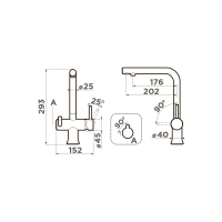 Смеситель для кухни Omoikiri Hotaru-C-WH латунь/хром/белый
