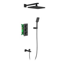 Душевая система встроенная с термостатом Timo Petruma SX-5049/03SM черный