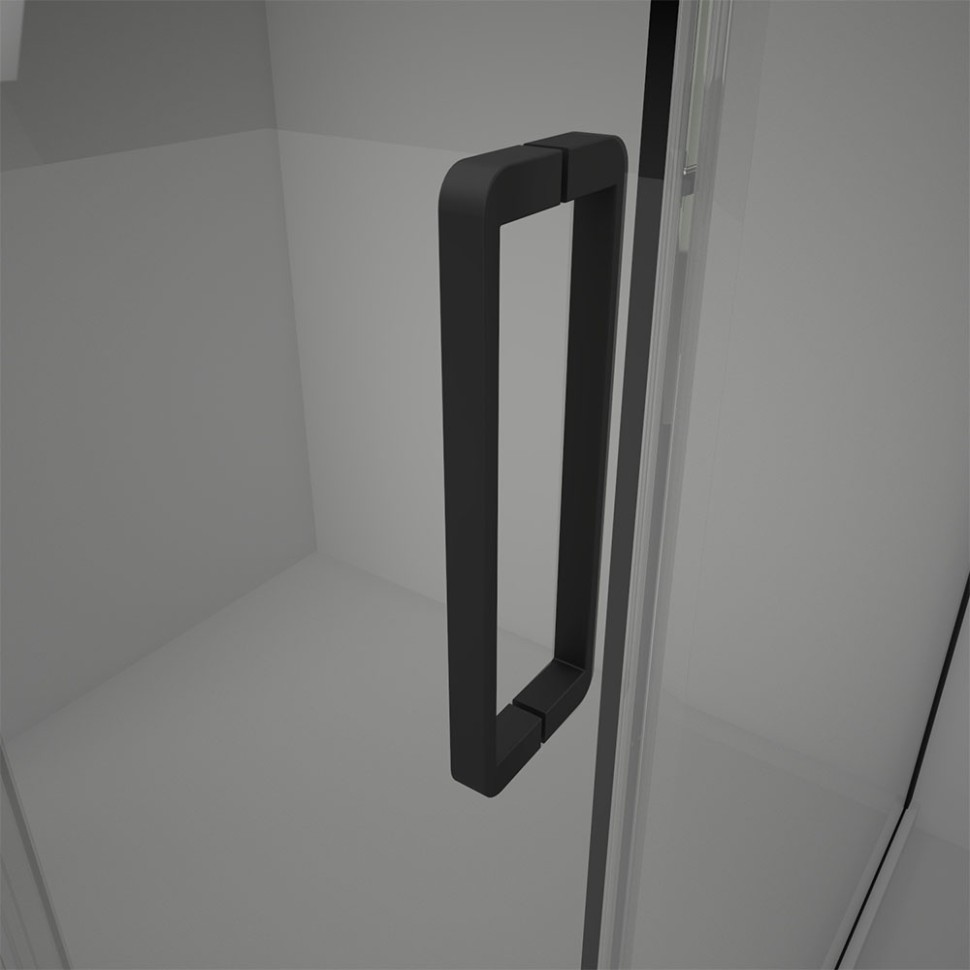 Душевой угол Veconi Rovigo RV-075B, 1600х1000х2000 черный матовый, стекло прозрачное