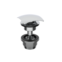 Донный клапан GRB VALVES 081108 клик-клак, квадратный, хром  