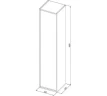 Шкафы-пенал Aquanet Lino (Flat) 35 белый глянец