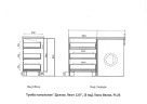 Тумба напольная STYLELINE "Даллас ЛЕОН 120" (3 ящ.) Люкс серая, PLUS с раковиной ESTETUS ЛЕОН 1200*549 левый