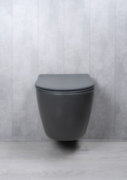 Унитаз подвесной Tornado Gid Tr2122TF-Dgm 62260Y серый матовый 49x36x36
