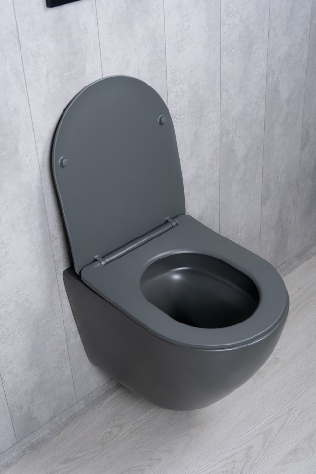 Унитаз подвесной Tornado Gid Tr2122TF-Dgm 62260Y серый матовый 49x36x36