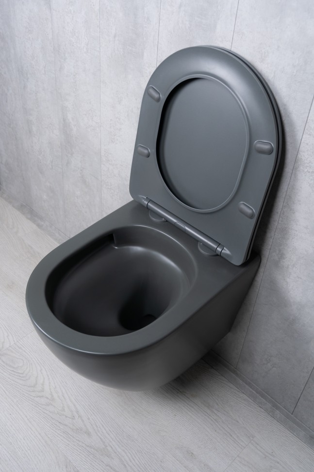 Унитаз подвесной Tornado Gid Tr2122TF-Dgm 62260Y серый матовый 49x36x36