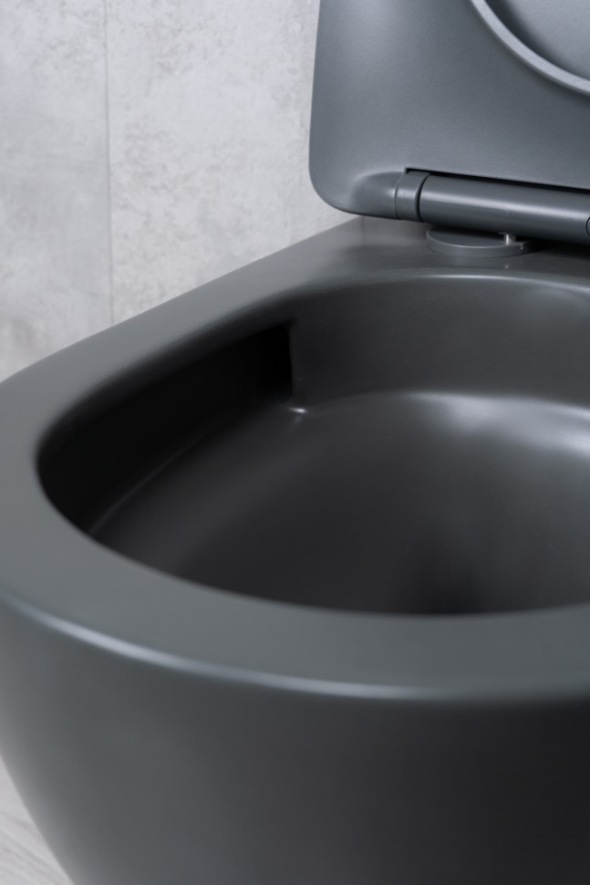 Унитаз подвесной Tornado Gid Tr2122TF-Dgm 62260Y серый матовый 49x36x36