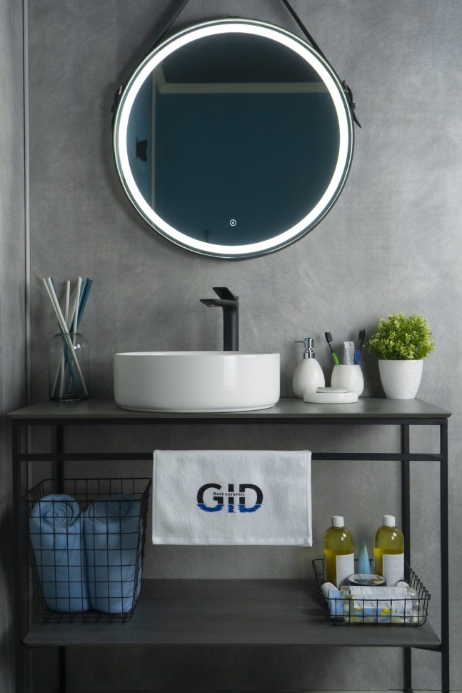 Раковина Gid N9424 51179 накладная белая 40x40x12