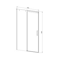 Душевая дверь Dice VDS-4D160CL, 1600, хром, стекло прозрачное