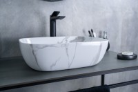 Раковина Gid Mnc333C 54469 накладная под камень глянцевая 46x32.5x13.5