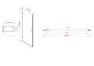 Душевая дверь Flex VDP-1F900CLB, 900, черный, стекло прозрачное