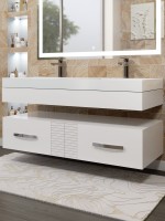 Тумба под раковину Andrea Sozvezdie подвесная, 120 см, белая эмаль