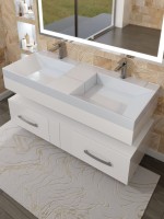 Тумба под раковину Andrea Sozvezdie подвесная, 120 см, белая эмаль