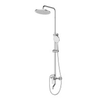 Душевая стойка со смесителем и изливом BelBagno AURORA-VSCM-CRM