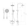 Душевая стойка со смесителем и изливом BelBagno AURORA-VSCM-CRM