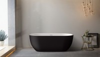 Акриловая ванна BELBAGNO BB70-1700-800-W/NM Белый Глянец внутри, черный матовый снаружи