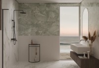 Душевая стойка Villa VSFS-1VL1MB с изливом, 25см верх. душ из нерж. стали, черный