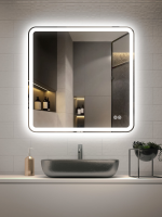 Зеркало LED VLM-3VC7007-2 700х700 c сенсорным выключателем и диммером, антизапотевание